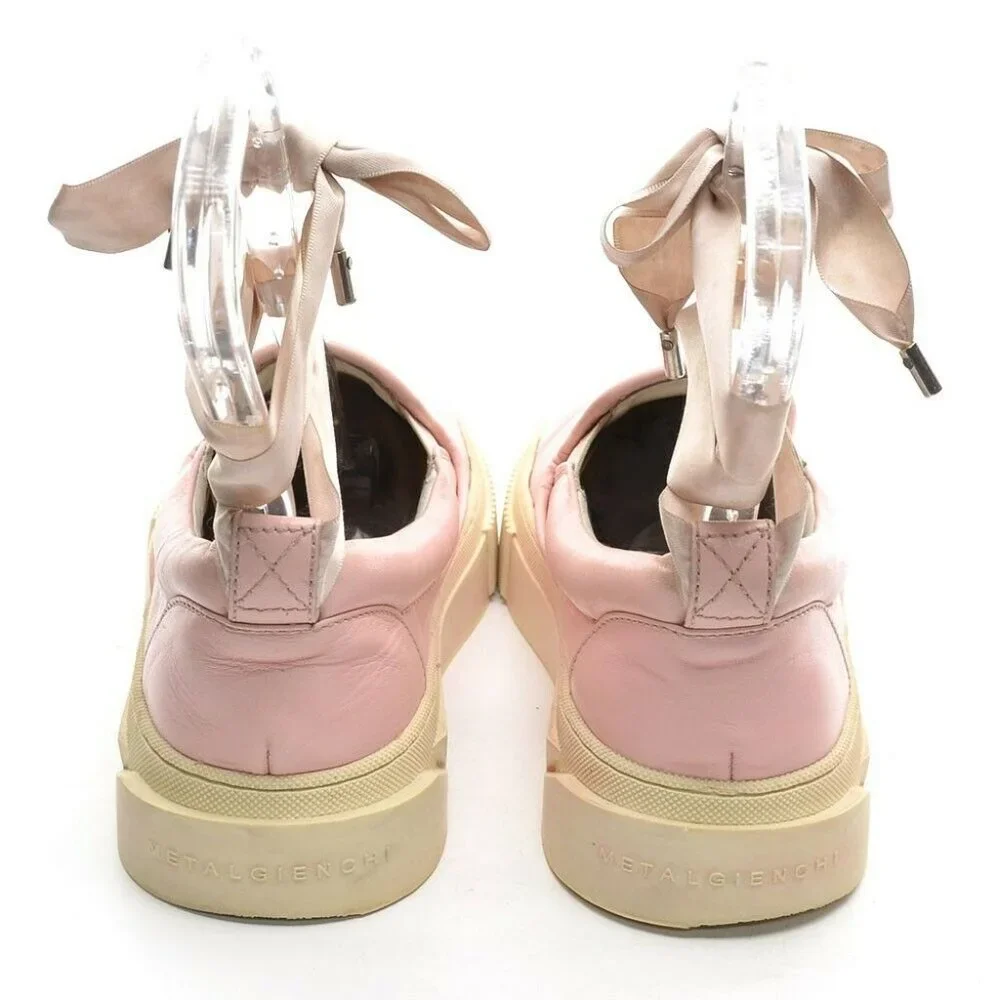 Metal Gienchi X Nicopanda Pink Leather Low Sneakers 39